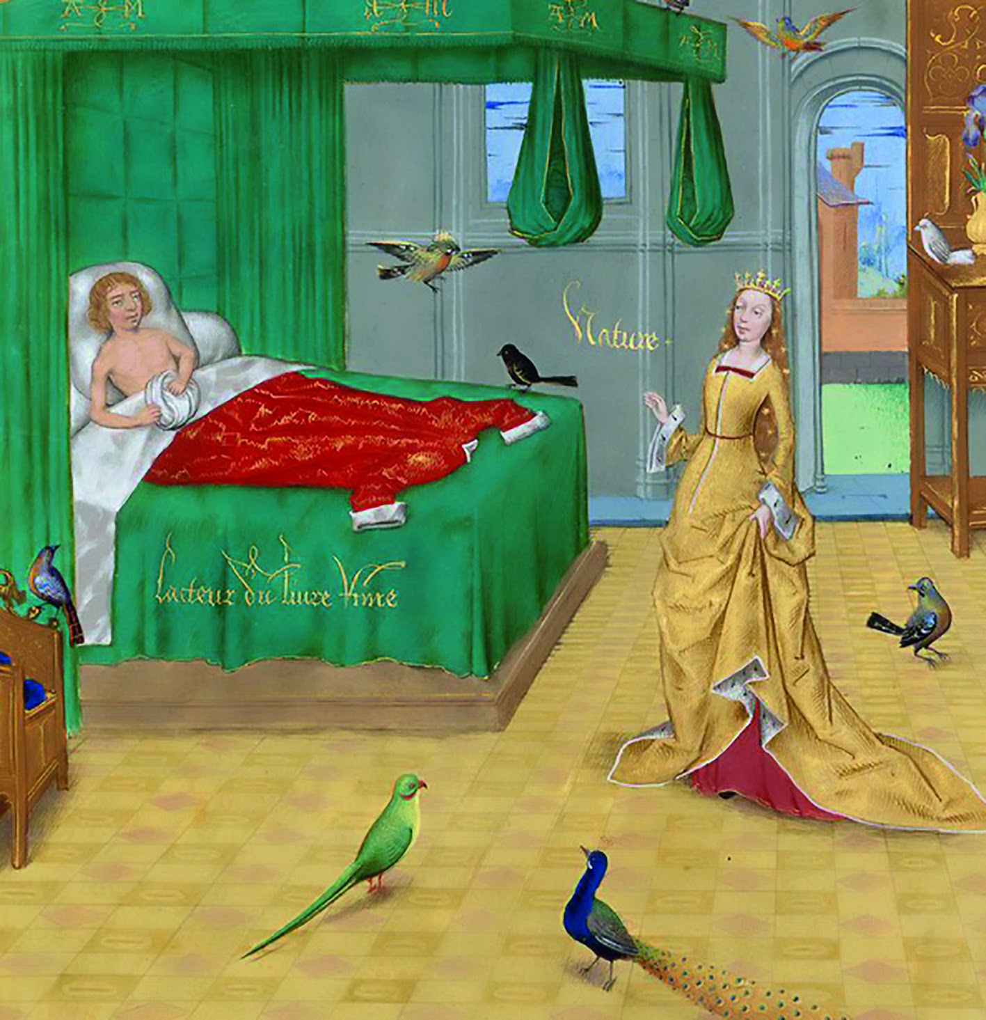 Rappresentazione della realtà creata dalla mente di Minerva mentre accudisce Gaven